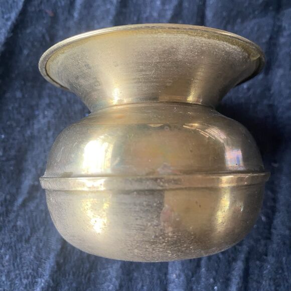 Vintage Brass Spittoon Cuspidor Bowl. Small. Mid Century Modern. - Picture 6 of 7